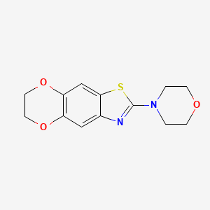 5-(morpholin-4-yl)-10,13-dioxa-4-thia-6-azatricyclo[7.4.0.0^{3,7}]trideca-1,3(7),5,8-tetraene - 863001-66-5