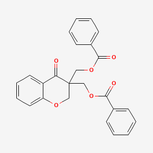 {3-[(benzoyloxy)methyl]-4-oxo-3,4-dihydro-2H-chromen-3-yl}methyl benzenecarboxylate - 29107-27-5