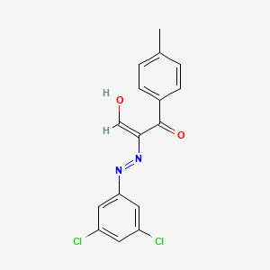 (2E)-2-[2-(3,5-dichlorophenyl)hydrazin-1-ylidene]-3-(4-methylphenyl)-3-oxopropanal - 338400-38-7