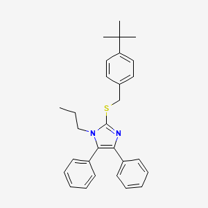 2-{[4-(tert-butyl)benzyl]sulfanyl}-4,5-diphenyl-1-propyl-1H-imidazole - 339277-19-9