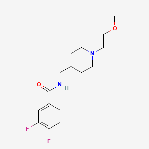 3,4-difluoro-N-((1-(2-methoxyethyl)piperidin-4-yl)methyl)benzamide - 954077-62-4