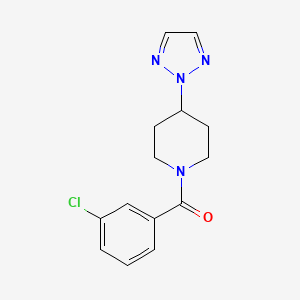 1-(3-chlorobenzoyl)-4-(2H-1,2,3-triazol-2-yl)piperidine - 2197902-65-9
