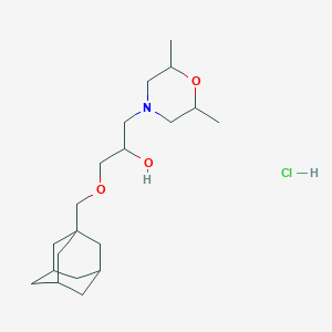 1-[(adamantan-1-yl)methoxy]-3-(2,6-dimethylmorpholin-4-yl)propan-2-ol hydrochloride - 1212093-93-0