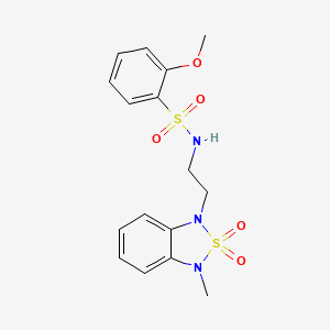 2-methoxy-N-(2-(3-methyl-2,2-dioxidobenzo[c][1,2,5]thiadiazol-1(3H)-yl)ethyl)benzenesulfonamide - 2034592-47-5
