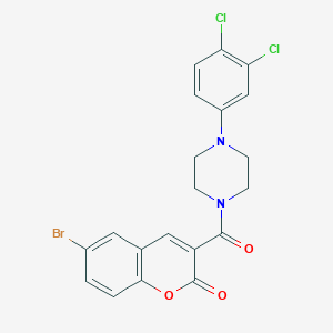 6-bromo-3-[4-(3,4-dichlorophenyl)piperazine-1-carbonyl]-2H-chromen-2-one - 694500-98-6