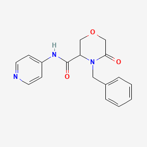 4-benzyl-5-oxo-N-(pyridin-4-yl)morpholine-3-carboxamide - 1351581-51-5