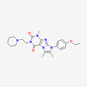 8-(4-ethoxyphenyl)-1,6,7-trimethyl-3-(2-(piperidin-1-yl)ethyl)-1H-imidazo[2,1-f]purine-2,4(3H,8H)-dione - 896836-49-0
