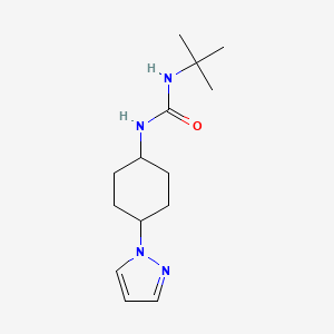 3-tert-butyl-1-[4-(1H-pyrazol-1-yl)cyclohexyl]urea - 2097868-76-1