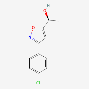 (1S)-1-[3-(4-chlorophenyl)-1,2-oxazol-5-yl]ethan-1-ol - 1565845-63-7