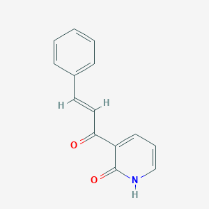 3-[(E)-3-Phenylprop-2-enoyl]-1H-pyridin-2-one - 2377066-62-9