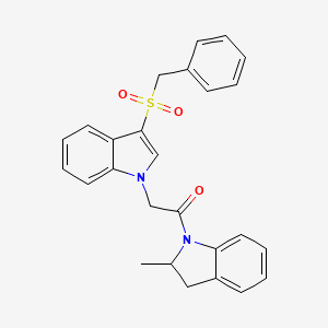 2-(3-(benzylsulfonyl)-1H-indol-1-yl)-1-(2-methylindolin-1-yl)ethanone - 896019-77-5