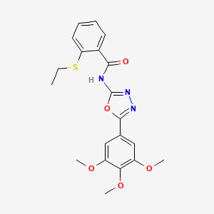 2-(ethylthio)-N-(5-(3,4,5-trimethoxyphenyl)-1,3,4-oxadiazol-2-yl)benzamide - 886915-88-4