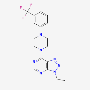 1-{3-ethyl-3H-[1,2,3]triazolo[4,5-d]pyrimidin-7-yl}-4-[3-(trifluoromethyl)phenyl]piperazine - 899974-56-2
