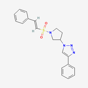 (E)-4-phenyl-1-(1-(styrylsulfonyl)pyrrolidin-3-yl)-1H-1,2,3-triazole - 2035036-95-2