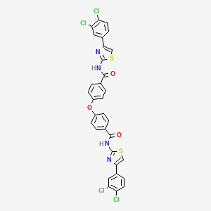 N-[4-(3,4-dichlorophenyl)-1,3-thiazol-2-yl]-4-(4-{[4-(3,4-dichlorophenyl)-1,3-thiazol-2-yl]carbamoyl}phenoxy)benzamide - 476296-14-7