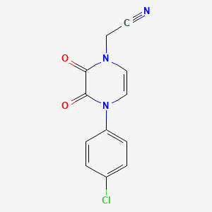 [4-(4-chlorophenyl)-2,3-dioxo-3,4-dihydropyrazin-1(2H)-yl]acetonitrile - 1226456-14-9