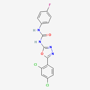 1-(5-(2,4-Dichlorophenyl)-1,3,4-oxadiazol-2-yl)-3-(4-fluorophenyl)urea - 1286713-93-6