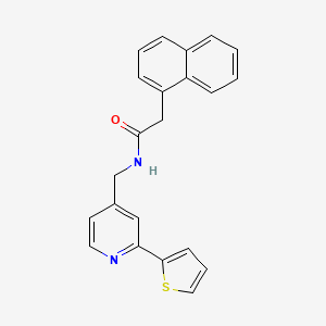 2-(naphthalen-1-yl)-N-((2-(thiophen-2-yl)pyridin-4-yl)methyl)acetamide - 2034436-63-8
