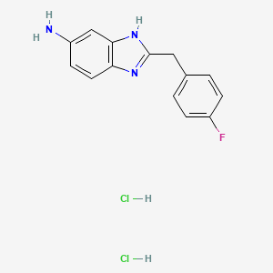 2-[(4-fluorophenyl)methyl]-1H-1,3-benzodiazol-5-amine dihydrochloride - 1864061-46-0