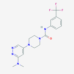 4-[6-(dimethylamino)pyridazin-4-yl]-N-[3-(trifluoromethyl)phenyl]piperazine-1-carboxamide - 1795443-07-0