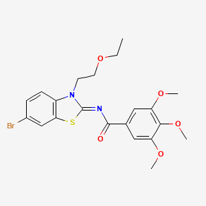 (Z)-N-(6-bromo-3-(2-ethoxyethyl)benzo[d]thiazol-2(3H)-ylidene)-3,4,5-trimethoxybenzamide - 865162-65-8