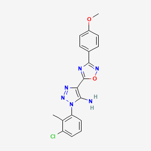 1-(3-chloro-2-methylphenyl)-4-[3-(4-methoxyphenyl)-1,2,4-oxadiazol-5-yl]-1H-1,2,3-triazol-5-amine - 892747-19-2