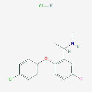 {1-[2-(4-Chlorophenoxy)-5-fluorophenyl]ethyl}(methyl)amine hydrochloride - 289717-26-6