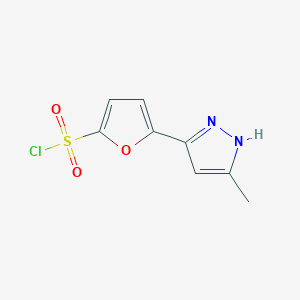 5-(3-methyl-1H-pyrazol-5-yl)furan-2-sulfonyl chloride - 1312210-99-3