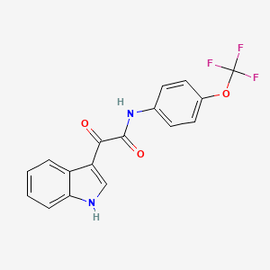 2-(1H-indol-3-yl)-2-oxo-N-[4-(trifluoromethoxy)phenyl]acetamide - 852367-70-5