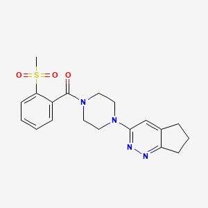 (4-(6,7-dihydro-5H-cyclopenta[c]pyridazin-3-yl)piperazin-1-yl)(2-(methylsulfonyl)phenyl)methanone - 2034615-15-9