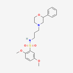 2,5-dimethoxy-N-(3-(2-phenylmorpholino)propyl)benzenesulfonamide - 954249-16-2