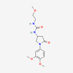 1-[1-(3,4-Dimethoxyphenyl)-5-oxopyrrolidin-3-yl]-3-(2-methoxyethyl)urea - 877641-33-3