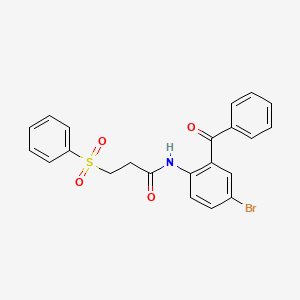 N-(2-benzoyl-4-bromophenyl)-3-(benzenesulfonyl)propanamide - 892852-58-3