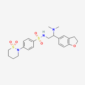N-(2-(2,3-dihydrobenzofuran-5-yl)-2-(dimethylamino)ethyl)-4-(1,1-dioxido-1,2-thiazinan-2-yl)benzenesulfonamide - 1428356-18-6