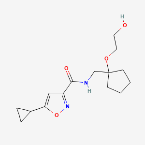 5-cyclopropyl-N-((1-(2-hydroxyethoxy)cyclopentyl)methyl)isoxazole-3-carboxamide - 2175978-99-9