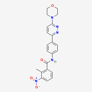 2-methyl-N-(4-(6-morpholinopyridazin-3-yl)phenyl)-3-nitrobenzamide - 899746-07-7