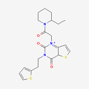 1-[2-(2-ethylpiperidin-1-yl)-2-oxoethyl]-3-[2-(thiophen-2-yl)ethyl]-1H,2H,3H,4H-thieno[3,2-d]pyrimidine-2,4-dione - 1260997-50-9