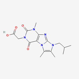 2-(8-isobutyl-1,6,7-trimethyl-2,4-dioxo-1,2,4,8-tetrahydro-3H-imidazo[2,1-f]purin-3-yl)acetic acid - 929861-00-7