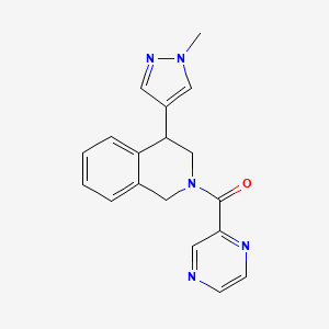 (4-(1-methyl-1H-pyrazol-4-yl)-3,4-dihydroisoquinolin-2(1H)-yl)(pyrazin-2-yl)methanone - 2319786-15-5