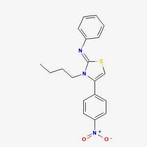 (2Z)-3-butyl-4-(4-nitrophenyl)-N-phenyl-2,3-dihydro-1,3-thiazol-2-imine - 312615-71-7