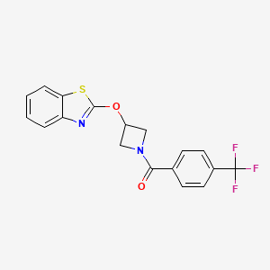 (3-(Benzo[d]thiazol-2-yloxy)azetidin-1-yl)(4-(trifluoromethyl)phenyl)methanone - 1421453-00-0