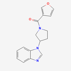 1-[1-(furan-3-carbonyl)pyrrolidin-3-yl]-1H-1,3-benzodiazole - 2034514-18-4