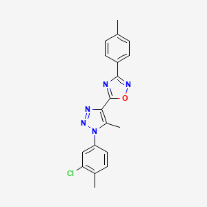 5-[1-(3-chloro-4-methylphenyl)-5-methyl-1H-1,2,3-triazol-4-yl]-3-(4-methylphenyl)-1,2,4-oxadiazole - 895094-13-0