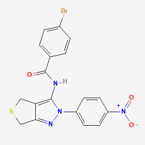 4-bromo-N-[2-(4-nitrophenyl)-2H,4H,6H-thieno[3,4-c]pyrazol-3-yl]benzamide - 396720-22-2