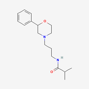 2-methyl-N-[3-(2-phenylmorpholin-4-yl)propyl]propanamide - 953915-49-6