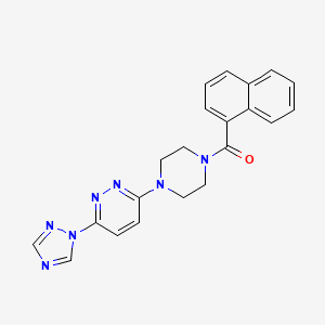 (4-(6-(1H-1,2,4-triazol-1-yl)pyridazin-3-yl)piperazin-1-yl)(naphthalen-1-yl)methanone - 1797160-26-9