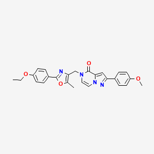 5-((2-(4-ethoxyphenyl)-5-methyloxazol-4-yl)methyl)-2-(4-methoxyphenyl)pyrazolo[1,5-a]pyrazin-4(5H)-one - 941923-94-0