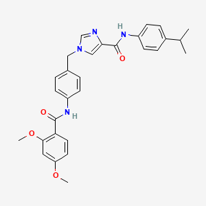 1-(4-(2,4-dimethoxybenzamido)benzyl)-N-(4-isopropylphenyl)-1H-imidazole-4-carboxamide - 1251597-26-8