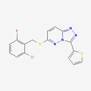 6-{[(2-chloro-6-fluorophenyl)methyl]sulfanyl}-3-(thiophen-2-yl)-[1,2,4]triazolo[4,3-b]pyridazine - 868966-91-0