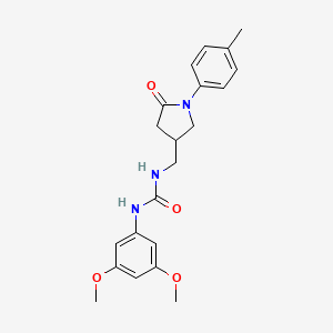 1-(3,5-Dimethoxyphenyl)-3-((5-oxo-1-(p-tolyl)pyrrolidin-3-yl)methyl)urea - 954588-87-5